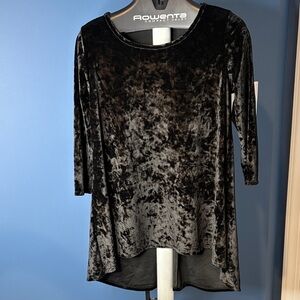 Honeyme Black Velvet Women's Top